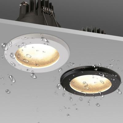 China Modern Indoor Waterproof Shell IP65 Waterproof White Round Square LED Downlight Warm Color Bathroom Kitchen Ceiling Lamp for sale