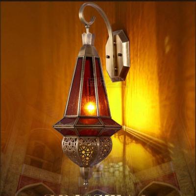 China American Style Arabic Style Led Lights Home Decor Hanging Light Iron Handmade Wall Lamp For Aisle Stair Living Room Turkish Lamp for sale