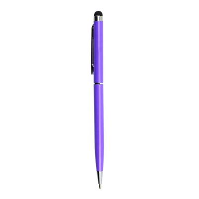 China High Quality Mobile Phone Promotion Metal Touch Pen Slim 2 in 1 Stylus for Tablet for sale