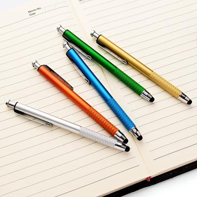 China Mobile Phone Promotional Custom Brand Logo Advertising Aluminum Metal 2 in 1 Stylus Pen Advertisement Ball Pen For Screen Touch for sale