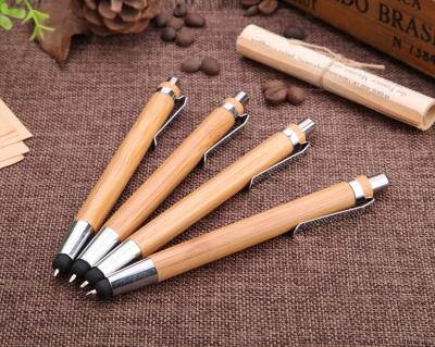 China High Quality Soft Custom Logo Advertising Pen Touch Screen Wooden Replacement Tip Pen With Custom Logo for sale