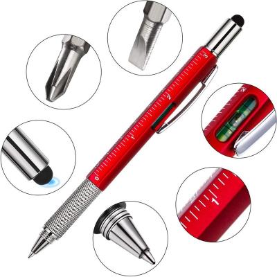 China Promotional Horizontal Multitool Ballpoint Pen Capacitor Touch Screen Stylus Metal Laser Cutting Pen for sale