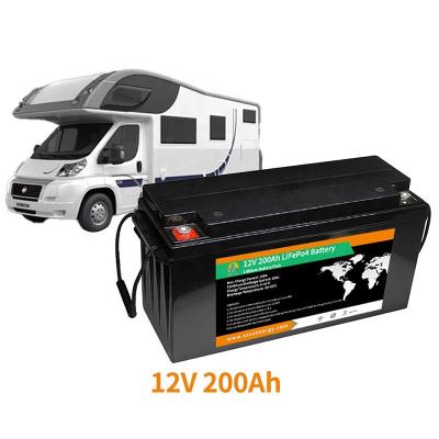 China Machine- The long cycle life lithium iron phosphate battery pack solar power storage rv system 12v 200Ah lithium battery for sale