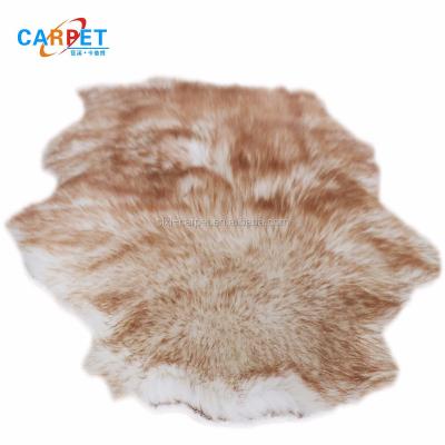 China Factory Anti-slip No Pollution Harmless Soft Fluffy Artificial Synthetic Faux Lamb Sheepskin Blanket Washable Blanket for sale