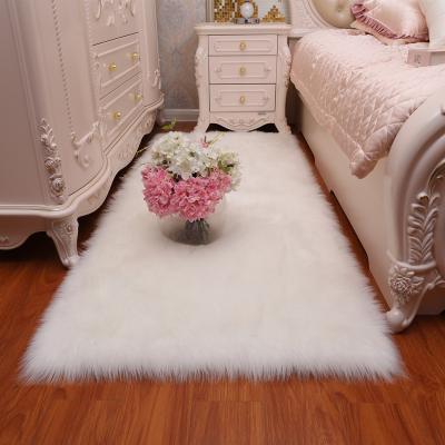 China Home Decor100% Polyester Anti-Slip Blanket Washable Faux Fur Blankets Plush Rug With Ivory Suede for sale