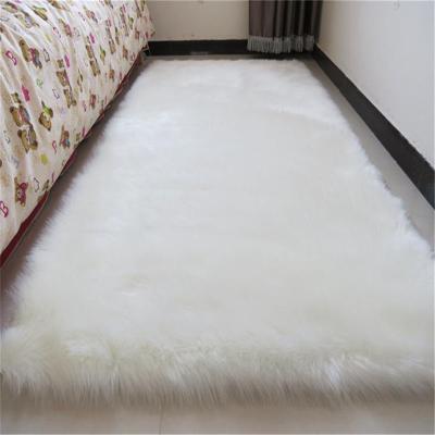 China Long washale pile blanket faux fur polyester sheepskin blankets anti-slip for sofa for sale