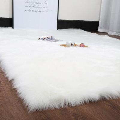 China Good Price Fur Floor Rug Anti-Slip Wool Long Rug Faux Sheepskin Fur For Living Room for sale