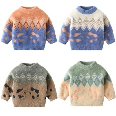 China Anti-wrinkle wholesale new children's boutique clothing baby sweater girl pullover children's winter knit pullover children's sweater for sale