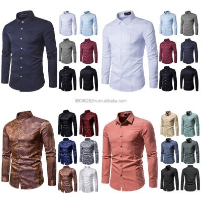 China Anti-pilling Long Sleeve T-shirt Shirts For Men Hawaii Style Slim Man Shirt for sale