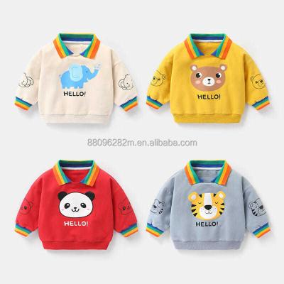 China New Style Children's Cotton Hoodie Baby Boy Clothes Breathable Long Sleeve Pullover Sweatshirt Wholesale for sale