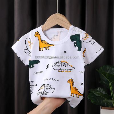 China Cotton Boys T-shirt Clothing Children's T-shirt Factory Cartoon Breathable Boys Short Sleeve Girls Wholesale T-shirts Printed Kids Wear for sale