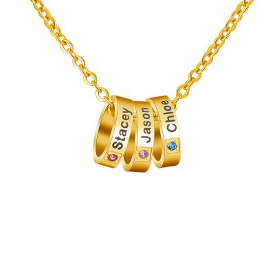 China New Fashion 2021 Fashion Gold Stainless Steel Nameplate Nameplate Personalized Choker Necklace Personalized Gift Pendant Necklace for sale