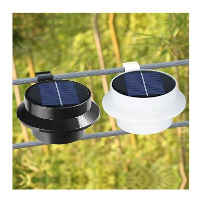 China Jiexuan Garden 3 Led Circular Solar Outdoor Garden Path Garden Lights IP44 ABS+PS Solar Motion Sensor Gutter Gutter Roof Lamp for sale