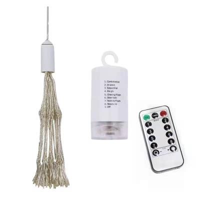 China Christmas Decoration 8 Modes Dimmable Copper Wire Remote Control Waterproof Hanging Lights For Patio Parties Christmas Led Firework Lights for sale