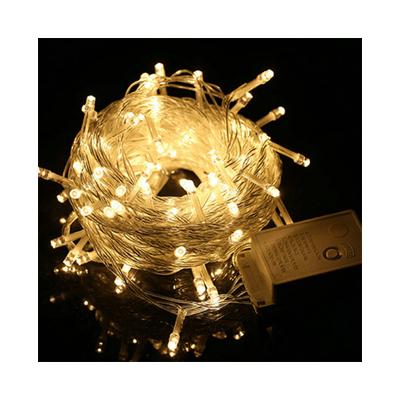 China High Voltage Decorative Wedding LED String Lights 10m Copper Wire 100 LED Mini String Smart Lights Rubber Battery Powered Outdoor Waterproof for sale