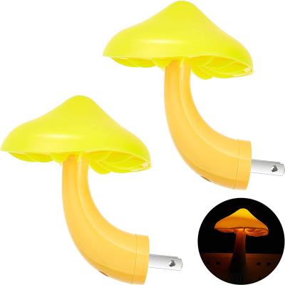 China Jiexuan Baby Bedroom Decor Wall Sensor Modern White Night Lamp Portable Plastic Orange Mini Mushroom Led Touch Lamp Plug-in for sale