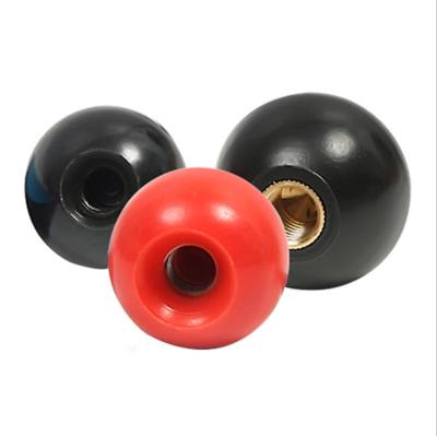 China Factory Price Round Bakelite Handle Workshop Machinery Repairs Handle Solid Black Plastic Hardware Ball Lever Turn Knobs For Machine Tools for sale