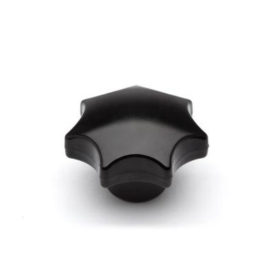 China Plastic Head Cabinet Star Thread Flange Seven Lobe Black Screw Bakelite Knob for sale