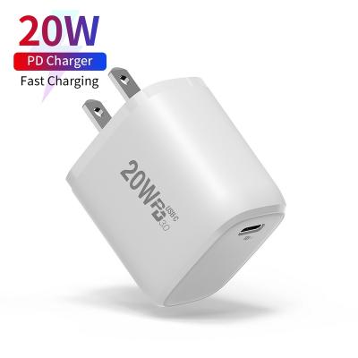 China Mobile phone 20w palladium chargers fast type c 20watt charger 20w usb-c charger for apple iphone for sale