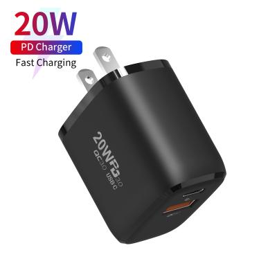 China Charge for type c mobile phones HUNDA factory wholesale portable dual port palladium phone usb fast smart charger mini for sale