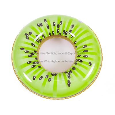 China Durable Eco-friendly kiwifruit pool ring Beach Pool Floats Various styles PVC Adult children's swimming rings for sale