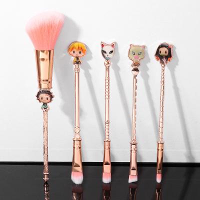 China Newest Cover Cosmetic Brush Makeup Tool 5 Pieces Tokyo Cartoon Alliance Avenger Japanese Eyeshadow Makeup Brush Set for sale