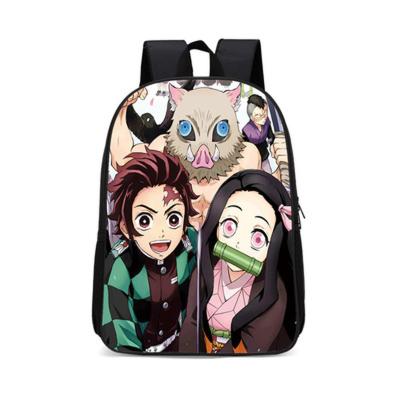 China Canvas Backpack Kids Animation All Devil Slayer Schoolbag Travel Bag Notebook Bag for sale