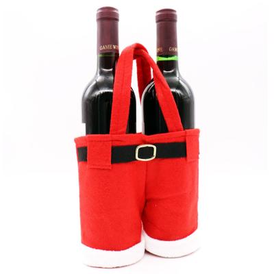 China As Cute Picture Pants Christmas Stocking Gift Bag, Red&White Color Felt Christmas Decoration for sale