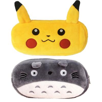 China Cute Soft Plush Pencil Case Kawaii Cartoon Handle Pencil Case School Supplies Pencil Bag For Boy Girl Stationery Pouch for sale