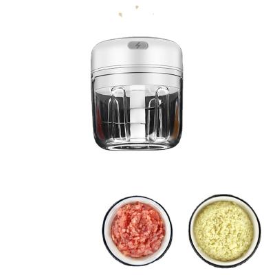 China 100/250ml Garlic Crusher Garlic Grinder Garlic Chopper Press USB Electric Plastic Chili Grinder Machine Kitchen Vegetable Instruments for sale