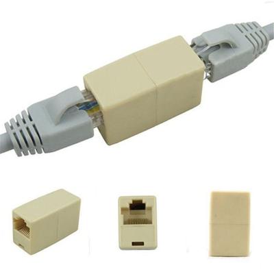 China 10pcs New Alloy Internet Tools RJ45 CAT5 Coupler Plug Adapter Network Cable Supplement Connector ZW010 for sale