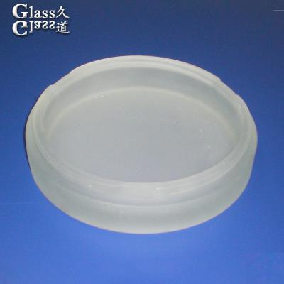 China Molded Soda Lime Casting Frosted Glass Halogen Lamp Cover Shade with Transparent Design for sale