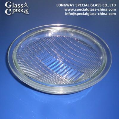 China Pressed Soda Lime Glass Lamp Shade Cover For Street Light Lens for sale