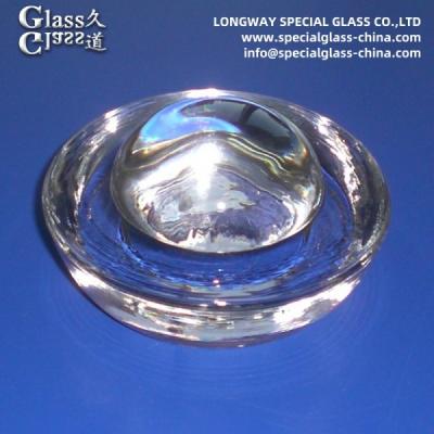 China Pressed Borosilicate Glass Road Stud With Reflective Surface for sale