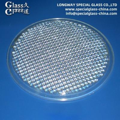 China Pressed Borosilicate Glass Cover Lenses For Spotlight And Diffuse Light for sale