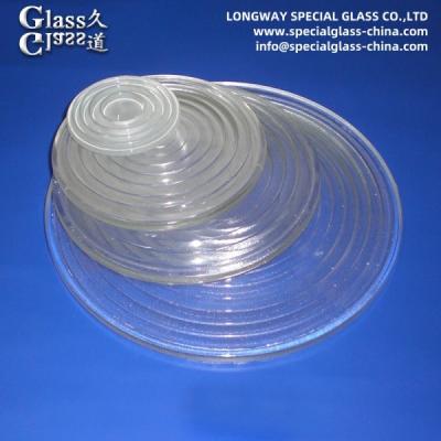 China Pressed Borosilicate Glass Fresnel Lenses For Stage Light And Traffic Signal Light for sale