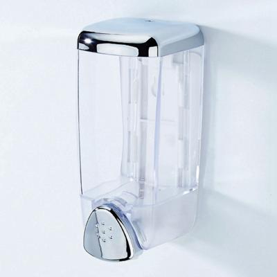 China Foam Soap Dispenser Plastic 300ml ABS Chrome Plated Manual Hand Soap Dispenser Shower Gel Body Wash Shampoo Container Holder With Lock for sale