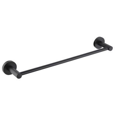 China Modern Bathroom Accessories 304 Inch Wall Mounted Bathroom Matte Black Single Towel Bar Stainless Steel 24 for sale