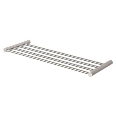 China Modern Economical Bathroom Accessories Wall Mounted 304 Stainless Steel Single Layer Brushed Towel Rack for sale