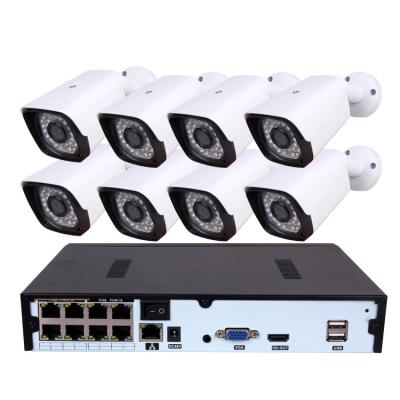 China 8ch 5MP POE CCTV Camera Security PoE NVR Outdoor Waterproof Bullet IP Camera Surveillance for sale