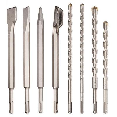 China 17pcs Drilling Woodworking Woodworking Drill Bit Set Round Electric Shank Tip Rotary Chisel Combination Hammer Boxed Flat Tool Kit for sale