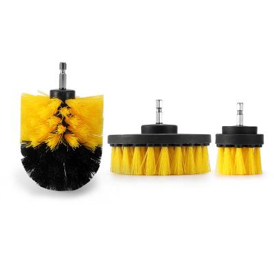 China 3Pcs/Set Scrubber Drill Brush Kit Plastic Round Cleaning Stocked Power Tools For Carpet Glass Car Tires Nylon Brushes 2/3.5/4