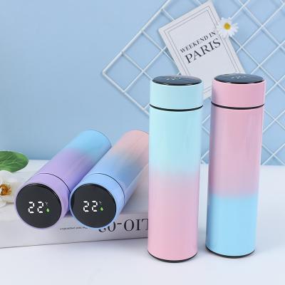 China Cheap Business Led Smart Stainless Steel Insulated Motivational Water Bottles With Temperature Display for sale