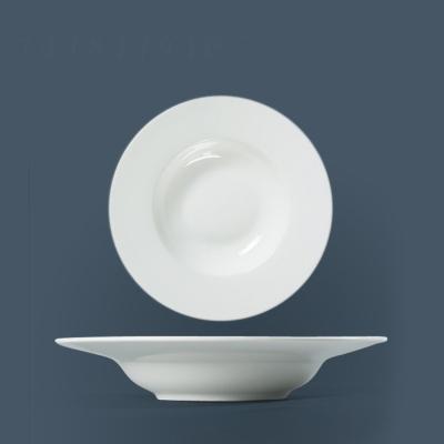 China Viable Wholesale High Quality Hotel Ceramic Inch 7 8 Inch 9 Inch White Color Porcelain Dish Dish for sale