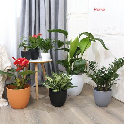 China Wholesale Modern Outdoor Plastic Tree Flower Vase Nursery Pots For Home Decoration Plastic /Gardening Use Colorful Plastic Flower Pot for sale