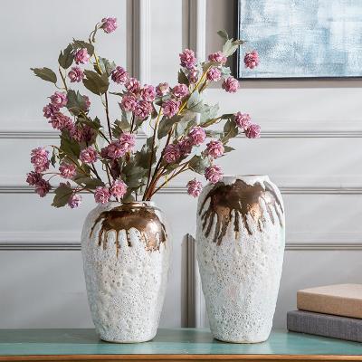 China Wholesale Minimalist Support Ceramic Modern Casual Floor Vase Elegant Style Flower Garden Handmade Flower Pot for sale