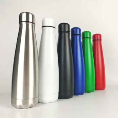 China OEM 500Ml PORTABLE Water Bottle Vacuum Cup 304 Stainless Steel Outdoor Sports Coke Shaped Water Bottle for sale