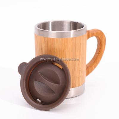 China 2021 New Business Creative Leisure Shell Vacuum Cup Office Coffee Vacuum Bamboo Mug for sale