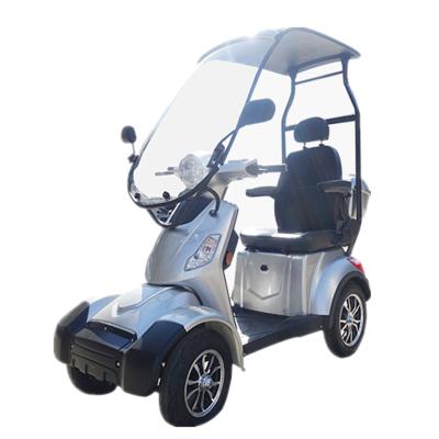 China 500W 1000W Disabled Old People's Retro Golf Cart Luxury Fashion Electric Four-wheeled Scooter With Armrest And Canopy Electric Car for sale