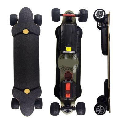 China 2021 Popular Ultrathin Electric Skateboard Unisex Most Polymer Lithium Batteries With Rubber Wheels 2*600w 7.8ah High Battery Power Te koop